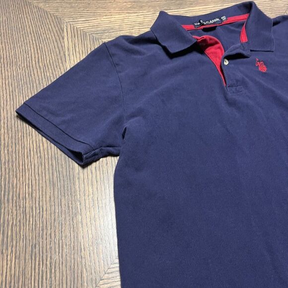 US‎ Polo Assn Boys Size XXL 18 Navy Blue Polo Shirt Red Pony - Picture 4 of 14